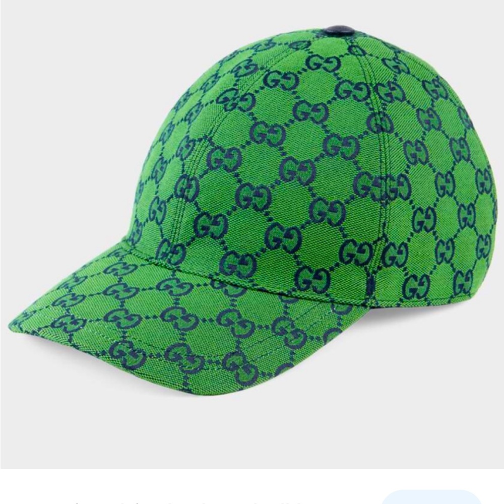 Gucci green logo baseball hat size small preloved